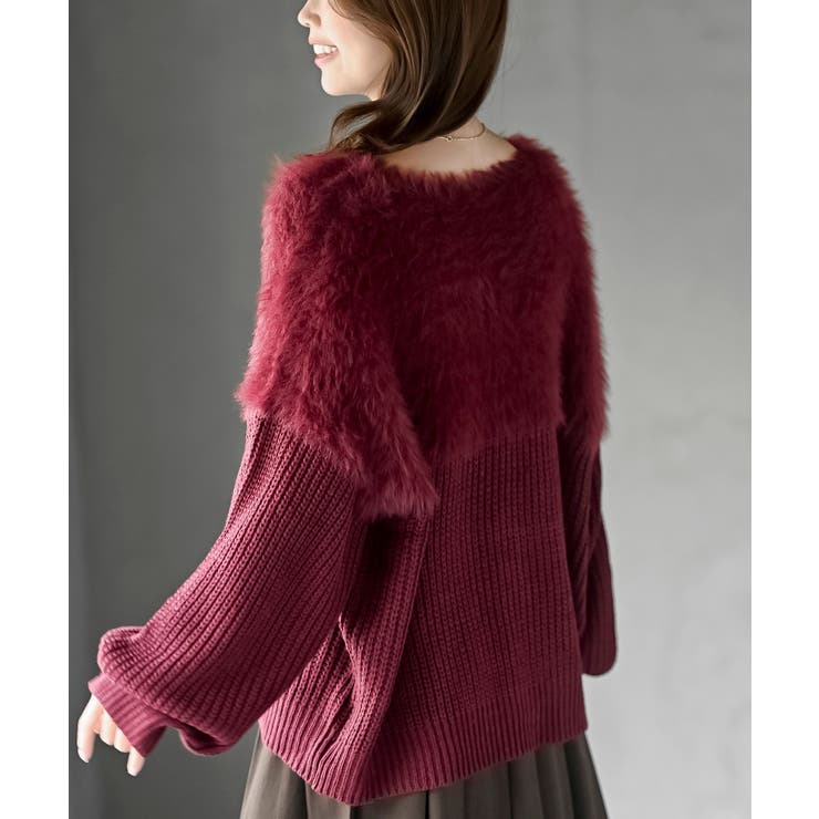 編地切替シャギーニットプルオーバー | rps | 詳細画像22 