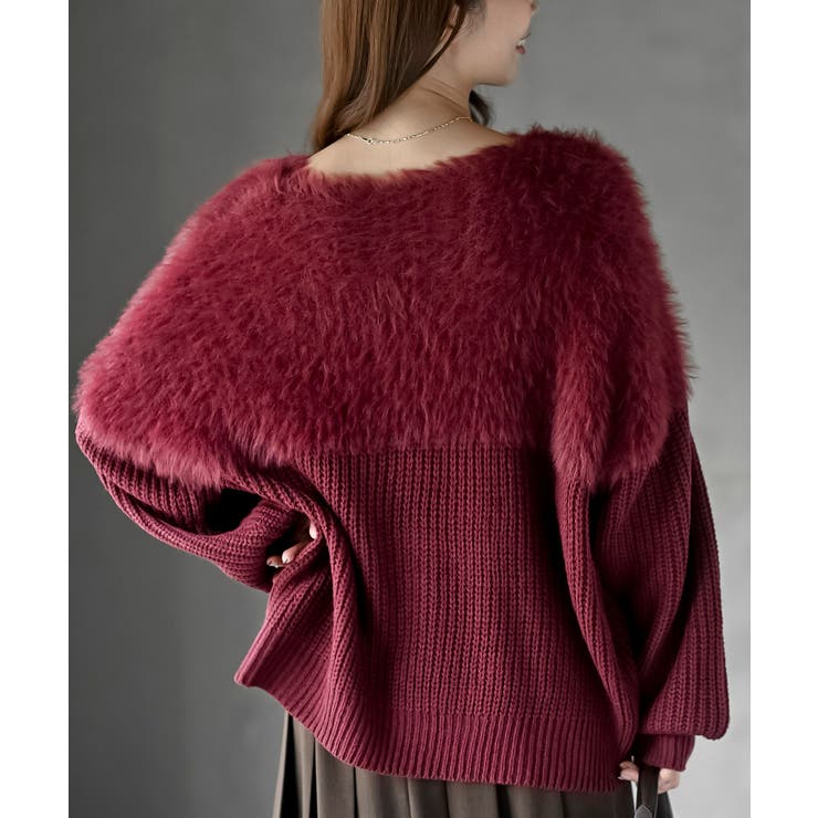 編地切替シャギーニットプルオーバー | rps | 詳細画像23 