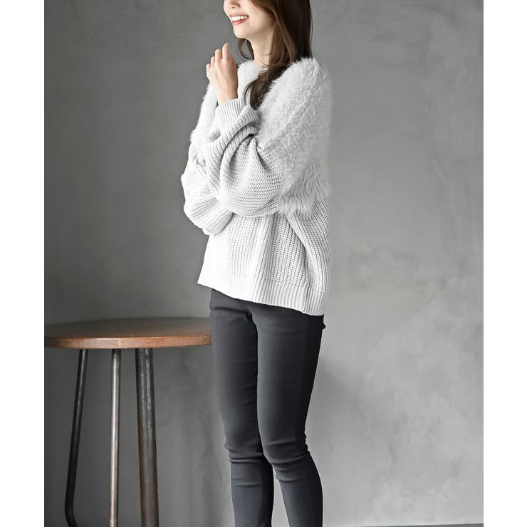 編地切替シャギーニットプルオーバー | rps | 詳細画像26 