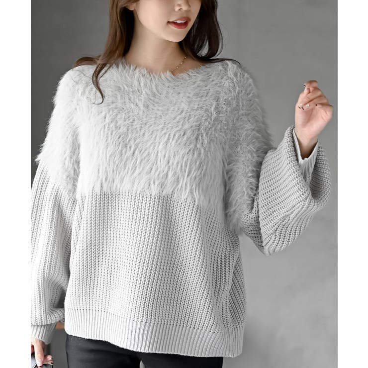 編地切替シャギーニットプルオーバー | rps | 詳細画像29 