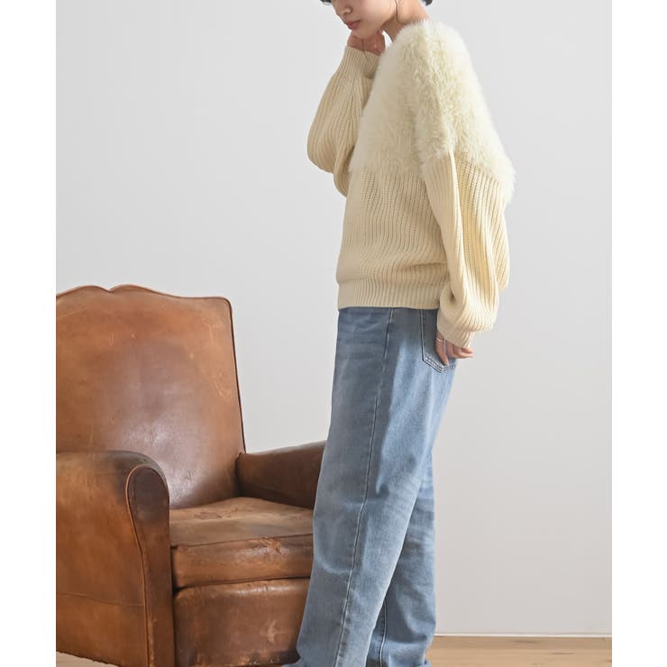 編地切替シャギーニットプルオーバー | rps | 詳細画像3 