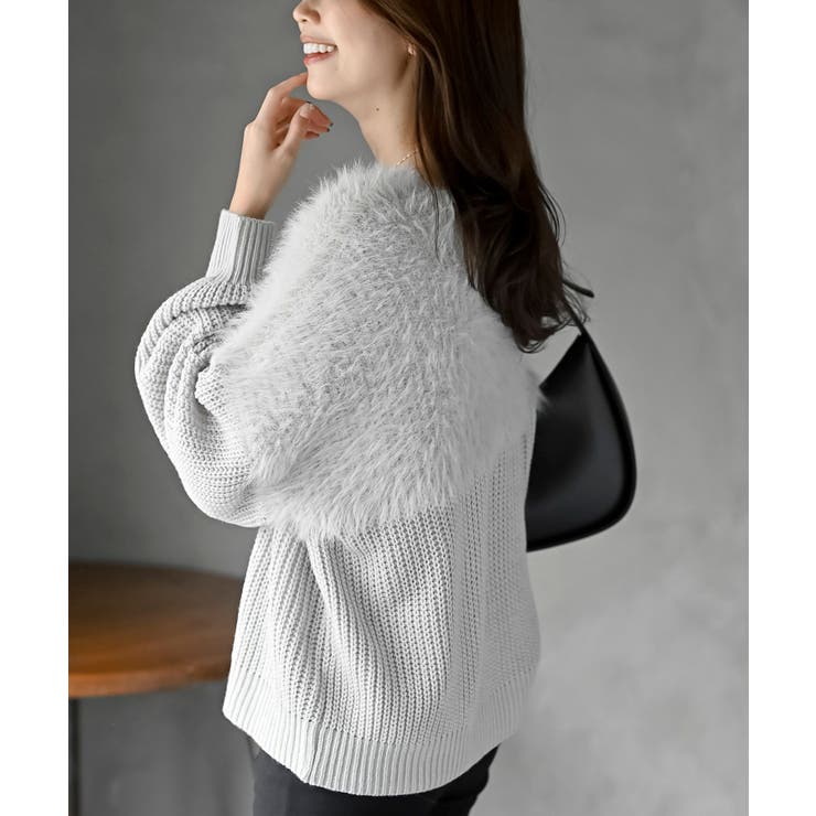 編地切替シャギーニットプルオーバー | rps | 詳細画像30 