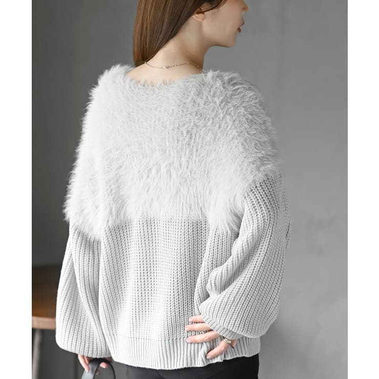 編地切替シャギーニットプルオーバー | rps | 詳細画像31 