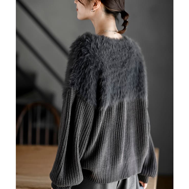 編地切替シャギーニットプルオーバー | rps | 詳細画像38 