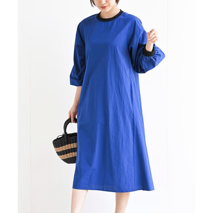 ブルー | コットンフレアーワンピース | rps
