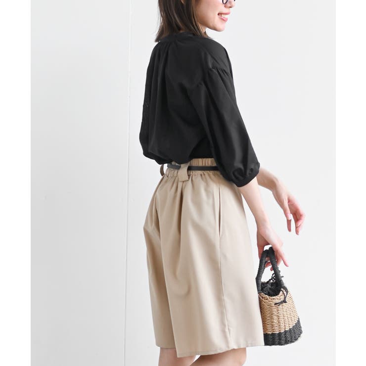 テンセル綿麻バンドカラー７分袖シャツ | rps | 詳細画像13 