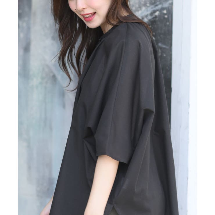 バンドカラーポンチョブラウス[品番：RPSW0001637]｜rps（アール