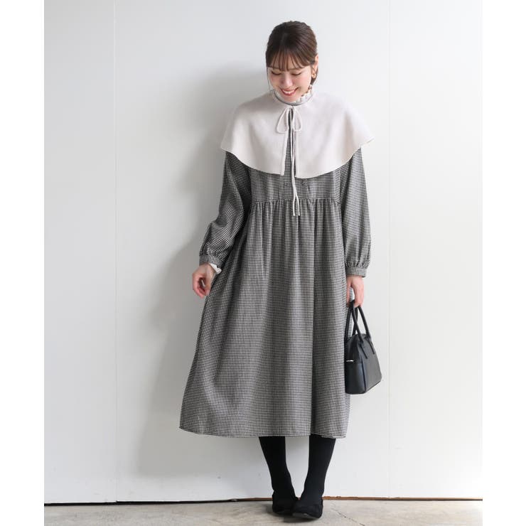 ネル起毛ダブルボタンギャザーワンピース[品番：RPSW0002110]｜rps  