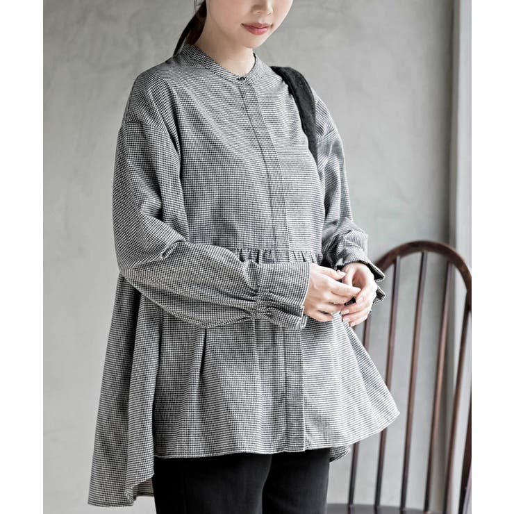 ネル起毛ＢＡＣＫティアードブラウス | rps | 詳細画像1 