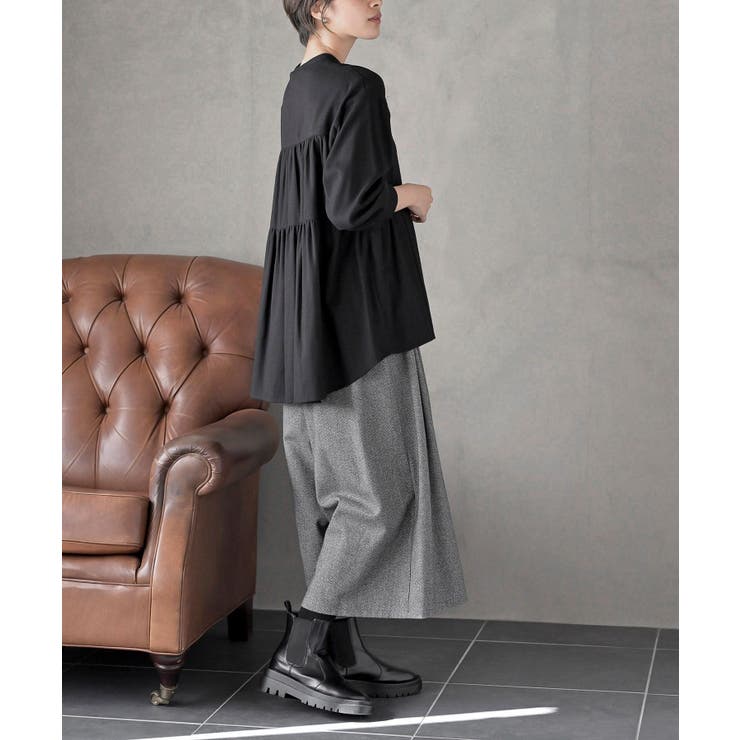 ネル起毛ＢＡＣＫティアードブラウス | rps | 詳細画像13 