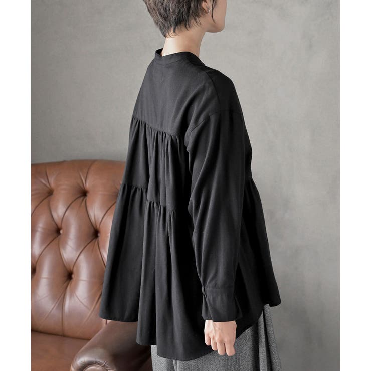 ネル起毛ＢＡＣＫティアードブラウス | rps | 詳細画像17 