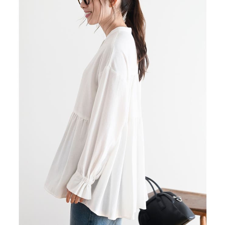 ネル起毛ＢＡＣＫティアードブラウス | rps | 詳細画像24 