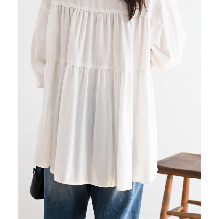 ネル起毛ＢＡＣＫティアードブラウス | rps | 詳細画像25 