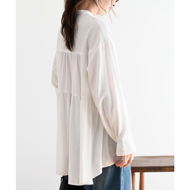 ネル起毛ＢＡＣＫティアードブラウス | rps | 詳細画像26 