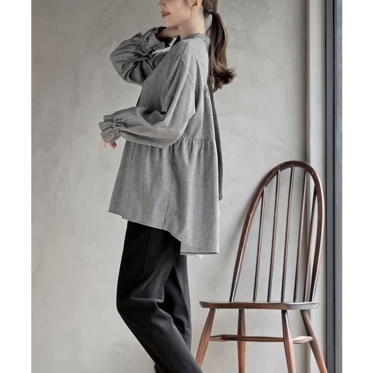 ネル起毛ＢＡＣＫティアードブラウス | rps | 詳細画像3 