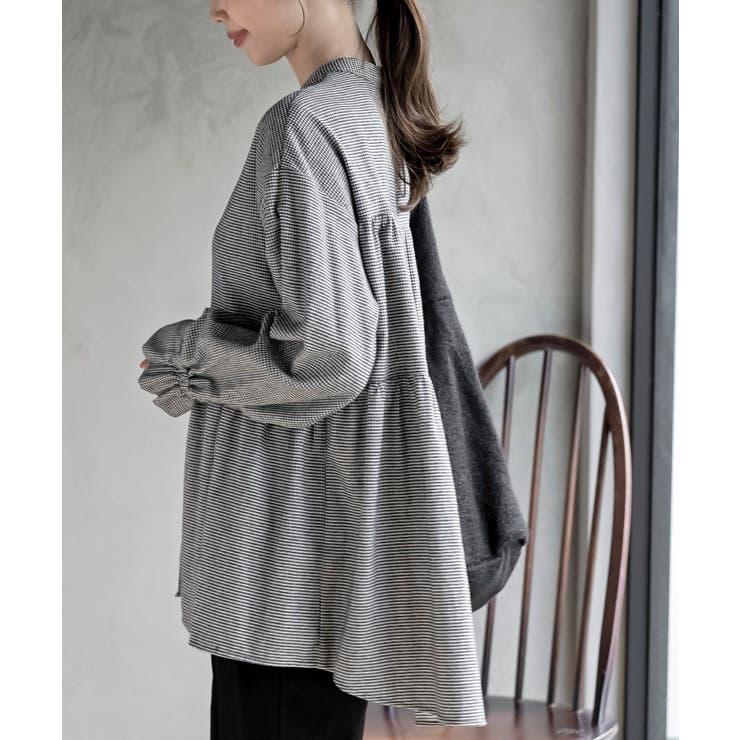 ネル起毛ＢＡＣＫティアードブラウス | rps | 詳細画像7 