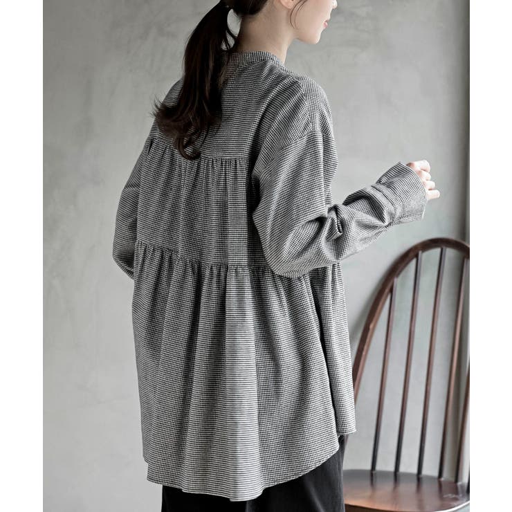 ネル起毛ＢＡＣＫティアードブラウス | rps | 詳細画像8 