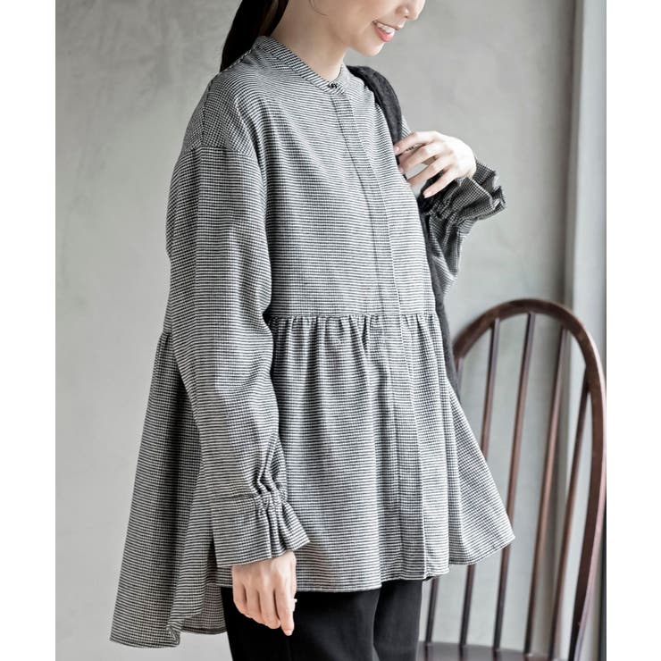 ネル起毛ＢＡＣＫティアードブラウス | rps | 詳細画像9 