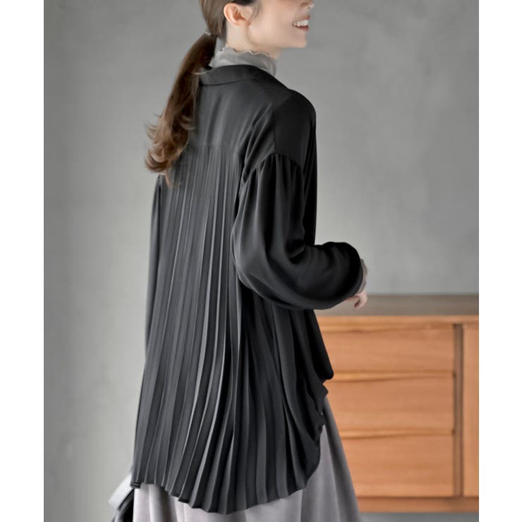 ＢＡＣＫプリーツ裾タックブラウス | rps | 詳細画像1 