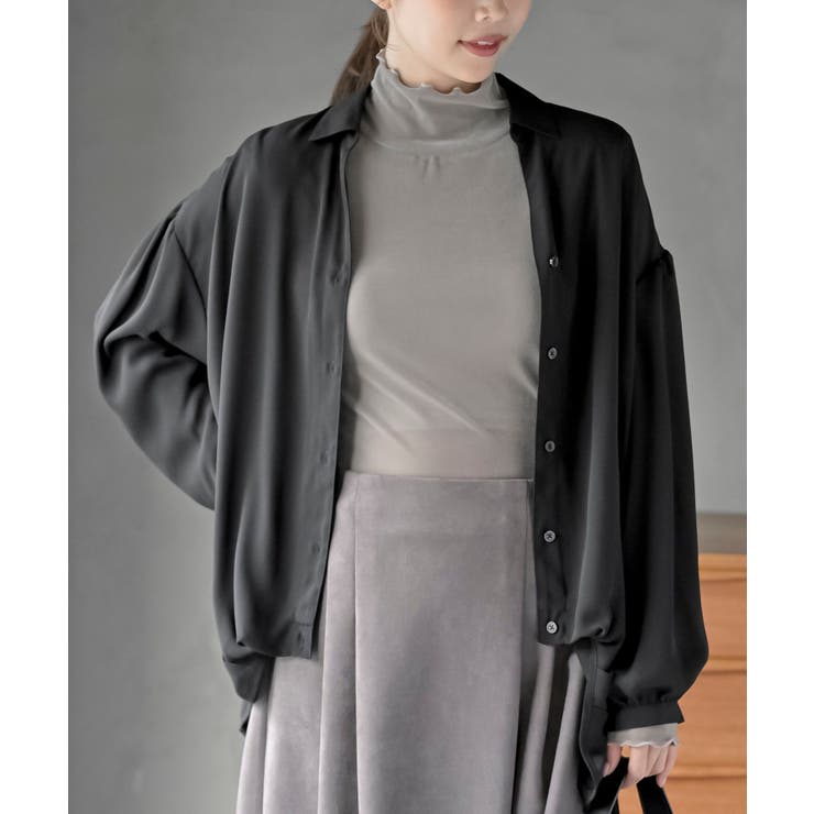 ＢＡＣＫプリーツ裾タックブラウス | rps | 詳細画像14 