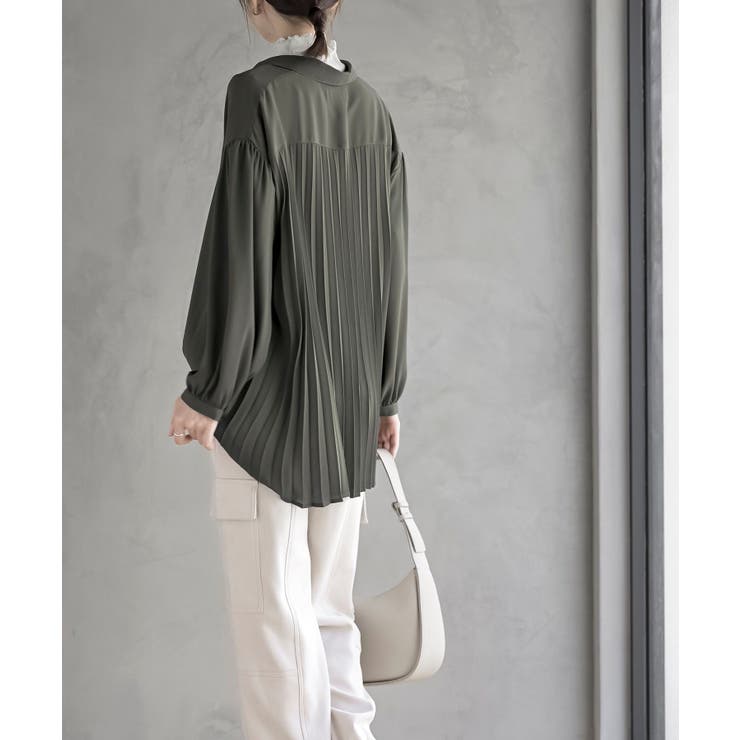 ＢＡＣＫプリーツ裾タックブラウス | rps | 詳細画像20 