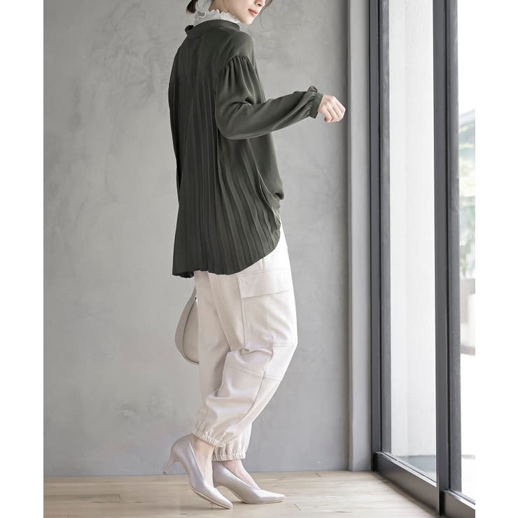 ＢＡＣＫプリーツ裾タックブラウス | rps | 詳細画像21 