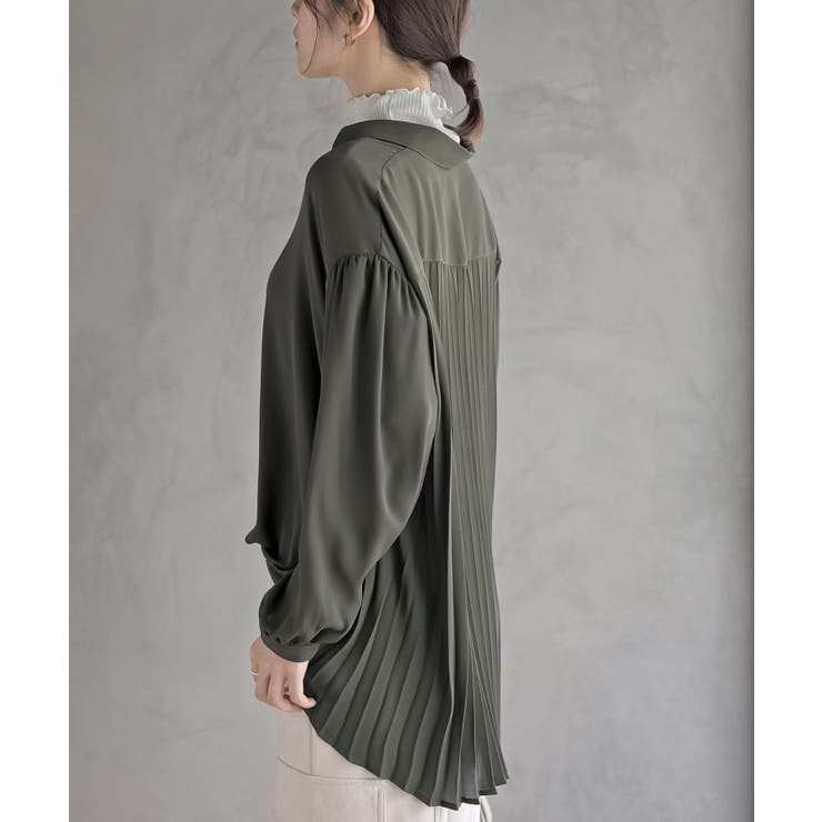 ＢＡＣＫプリーツ裾タックブラウス | rps | 詳細画像23 