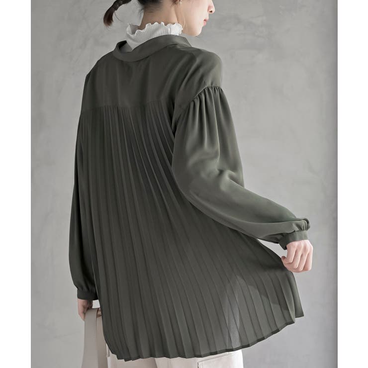 ＢＡＣＫプリーツ裾タックブラウス | rps | 詳細画像24 