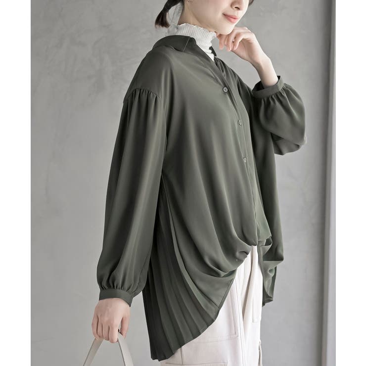 ＢＡＣＫプリーツ裾タックブラウス | rps | 詳細画像25 