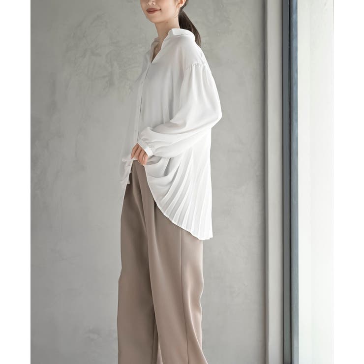 ＢＡＣＫプリーツ裾タックブラウス | rps | 詳細画像3 