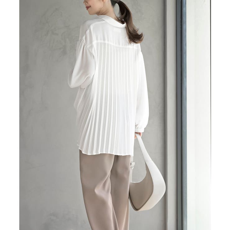 ＢＡＣＫプリーツ裾タックブラウス | rps | 詳細画像4 