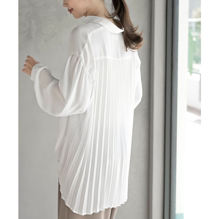 ＢＡＣＫプリーツ裾タックブラウス | rps | 詳細画像8 