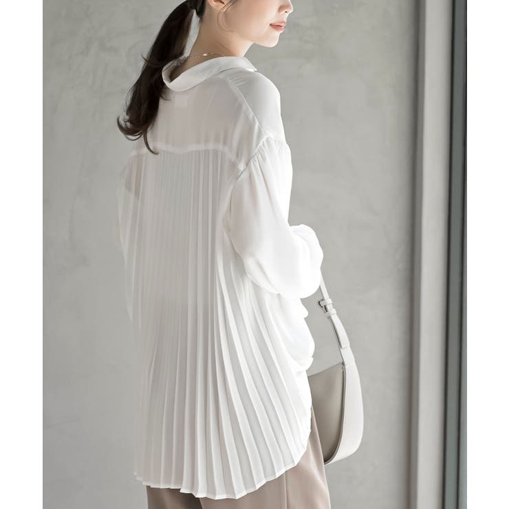 ＢＡＣＫプリーツ裾タックブラウス | rps | 詳細画像9 