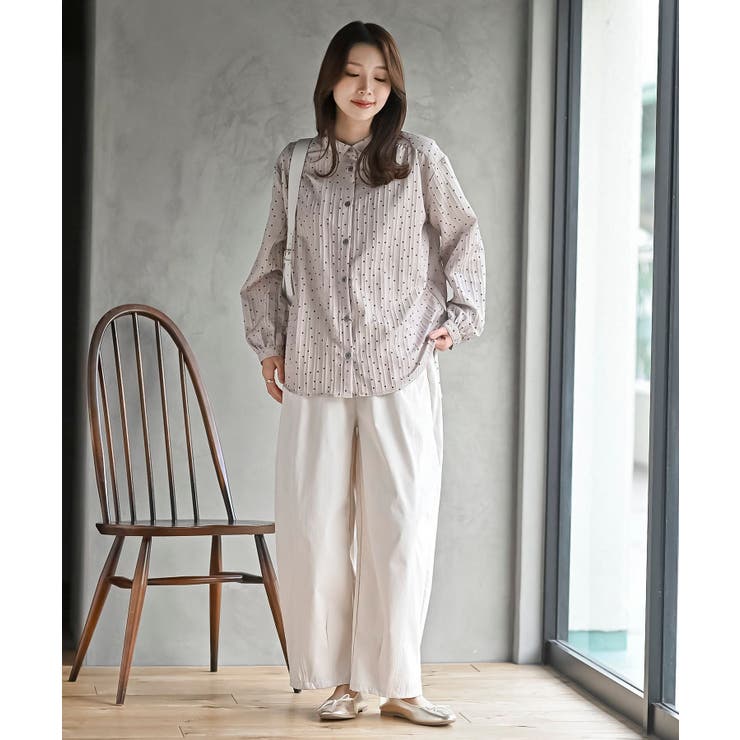 細ドビーランダムドットブラウス | rps | 詳細画像10 