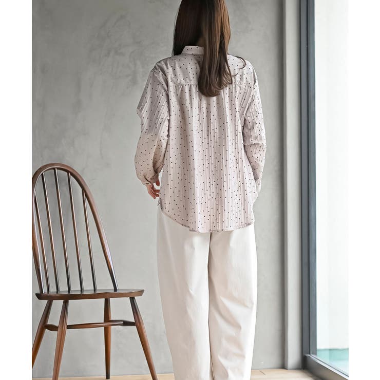 細ドビーランダムドットブラウス | rps | 詳細画像12 