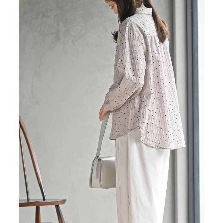 細ドビーランダムドットブラウス | rps | 詳細画像13 