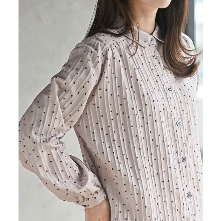 細ドビーランダムドットブラウス | rps | 詳細画像14 