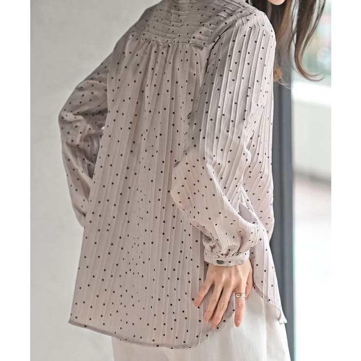 細ドビーランダムドットブラウス | rps | 詳細画像15 