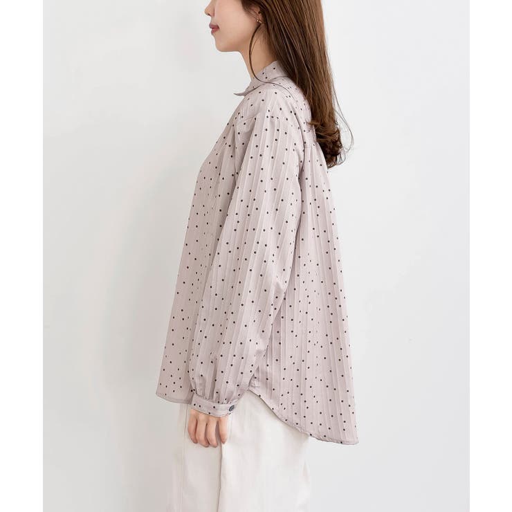 細ドビーランダムドットブラウス | rps | 詳細画像18 