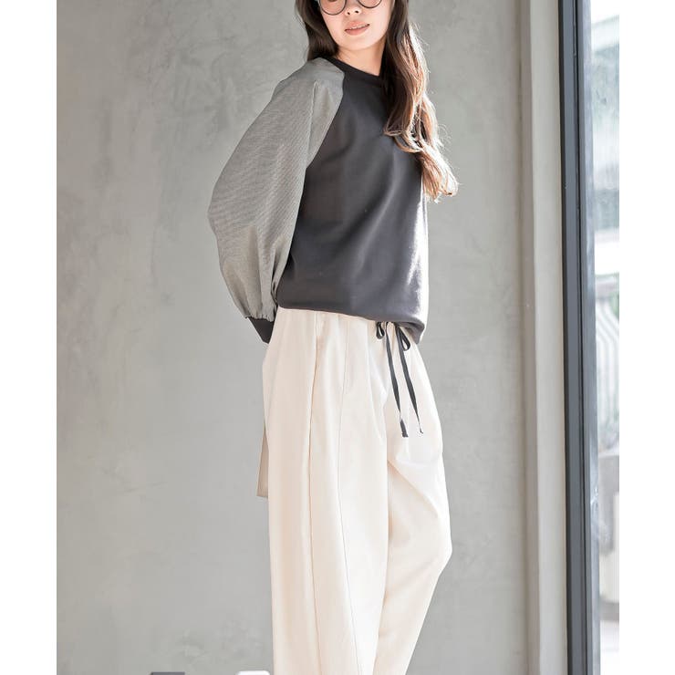 異素材切替裾ドロストミニ裏毛プルオーバー | rps | 詳細画像12 