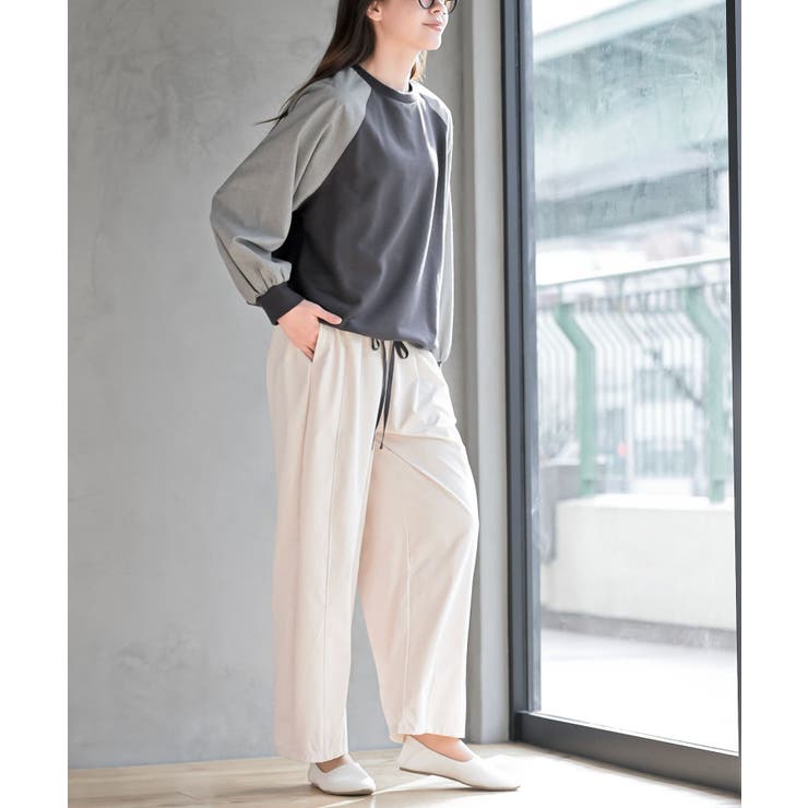 異素材切替裾ドロストミニ裏毛プルオーバー | rps | 詳細画像13 