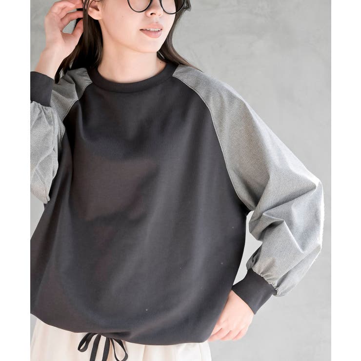 異素材切替裾ドロストミニ裏毛プルオーバー | rps | 詳細画像14 