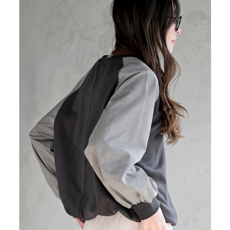 異素材切替裾ドロストミニ裏毛プルオーバー | rps | 詳細画像17 