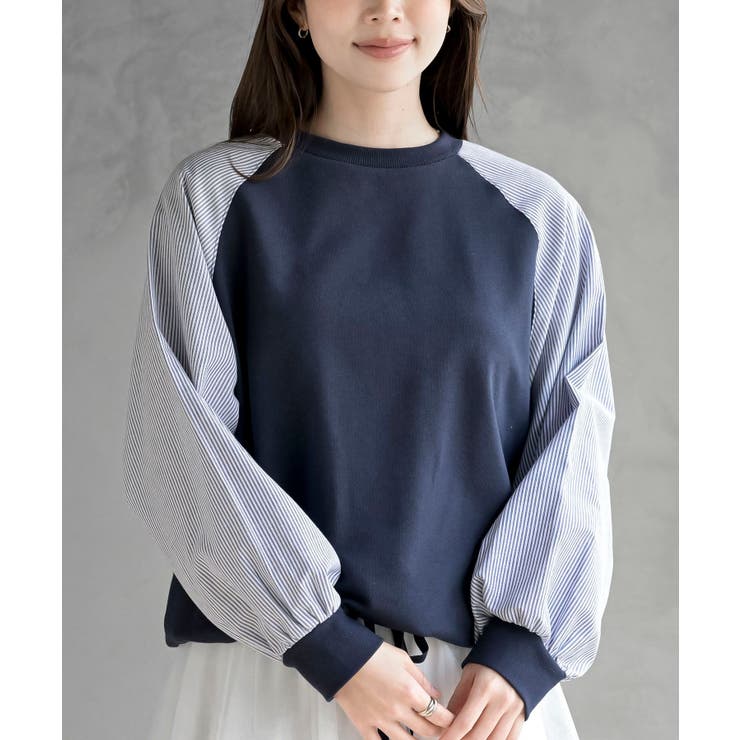 異素材切替裾ドロストミニ裏毛プルオーバー | rps | 詳細画像23 