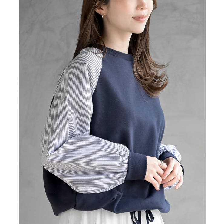 異素材切替裾ドロストミニ裏毛プルオーバー | rps | 詳細画像26 