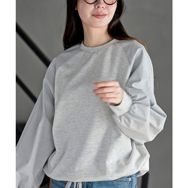 異素材切替裾ドロストミニ裏毛プルオーバー | rps | 詳細画像6 