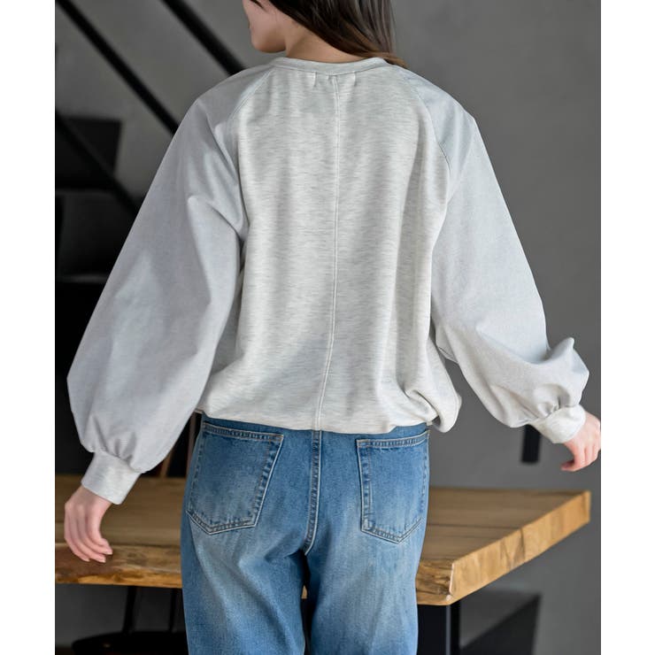 異素材切替裾ドロストミニ裏毛プルオーバー | rps | 詳細画像8 