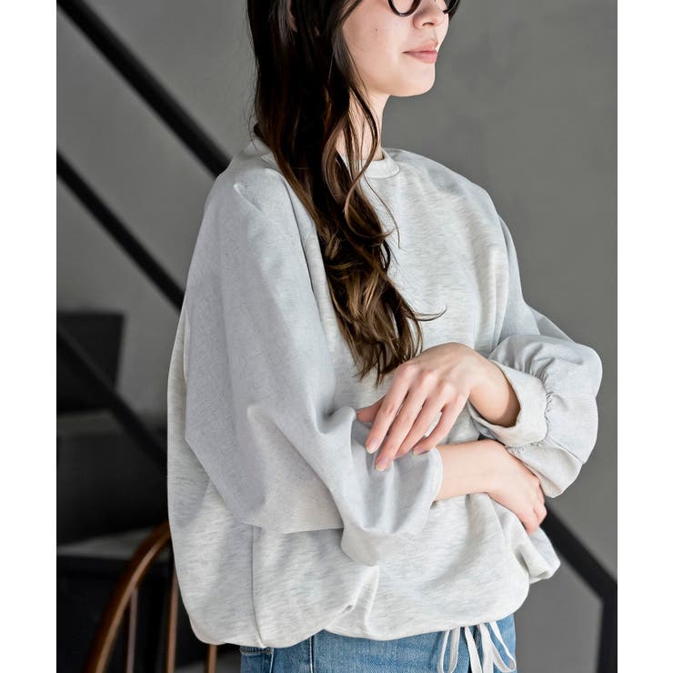 異素材切替裾ドロストミニ裏毛プルオーバー | rps | 詳細画像9 