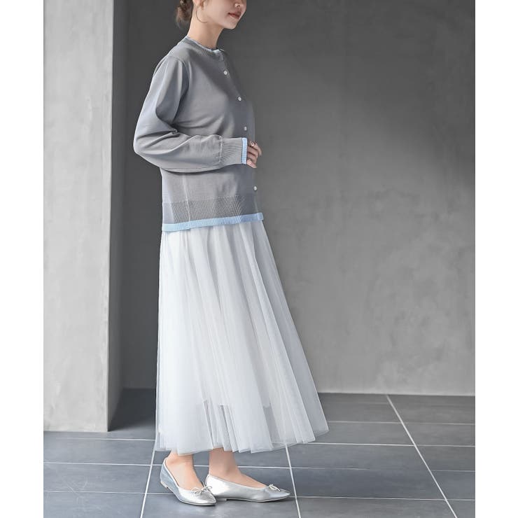 配色レイヤード風ニットカーディガン | rps | 詳細画像13 