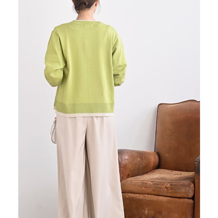 配色レイヤード風ニットカーディガン | rps | 詳細画像20 